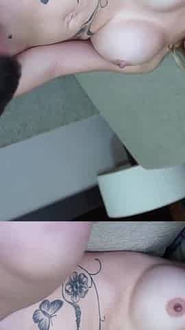 Cute blonde and her boy casting for the first time