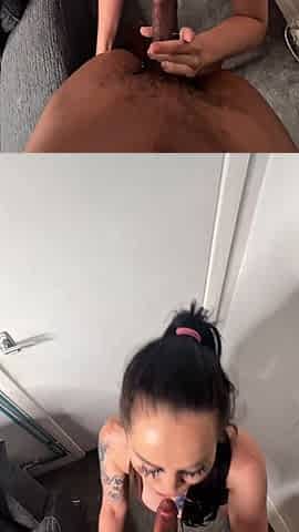 POV BBC Deepthroat Blowjob