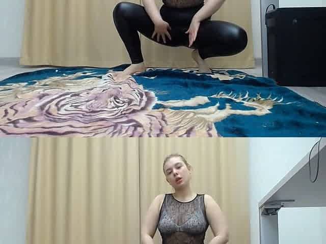 Teen Girl Dancing in Leather Leggings Masturbating and Cumming so Hard