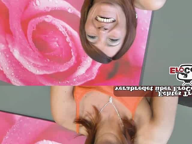 German slim housewife privately visited for sex casting