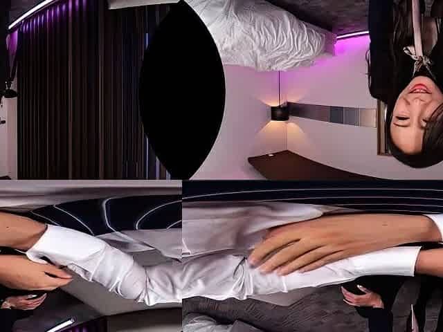 Dark haired amateur blowjob and handjob in fake taxi