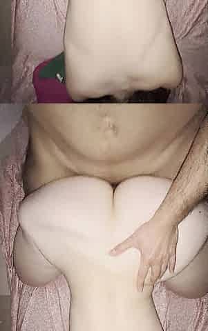 Screwing Fit Butt Latin chick on Her Period - Doggy position