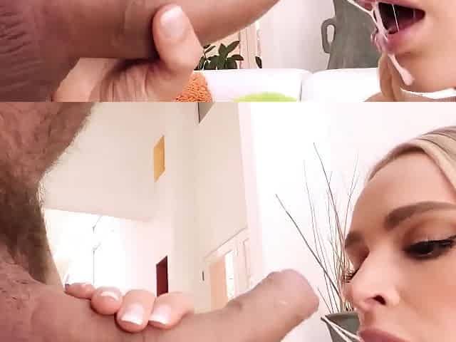 Blonde Exposes Anal Hole For Excited Fetishist