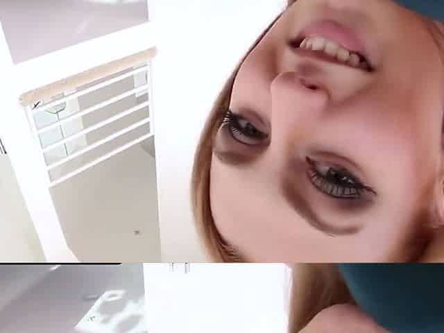 Beautiful blonde with long legs fucked