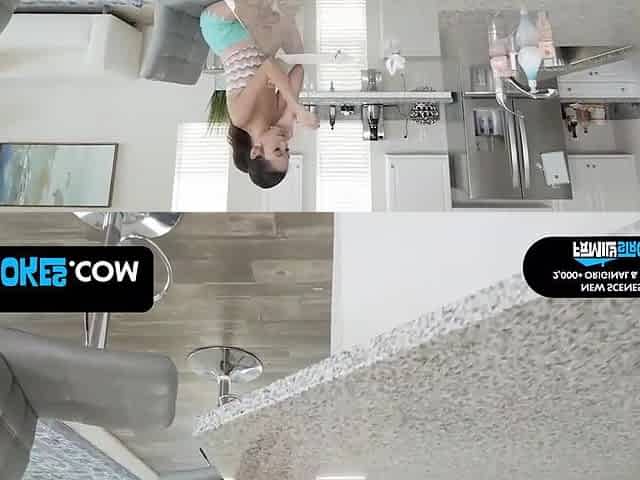 My skinny asian stepsister calls me in her bedroom and begs me to creampie her tight pussy