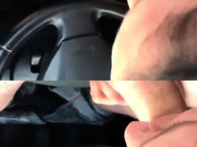 Blowjob in a Car with a Messy Ending