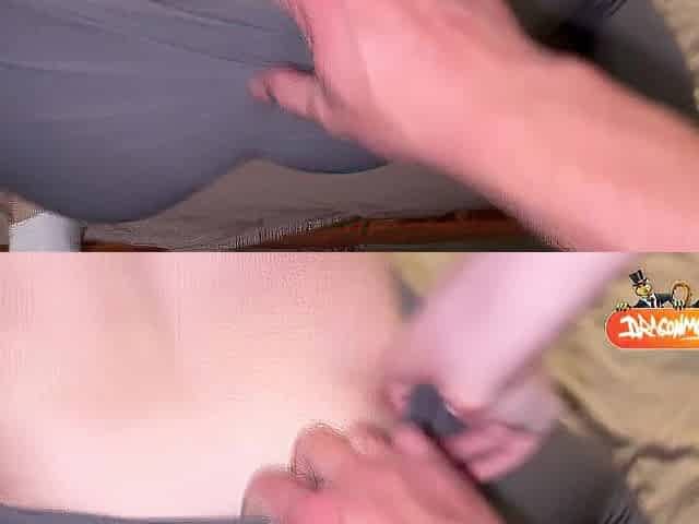 Checking out my stepsister's recent leggings and banging her large butt