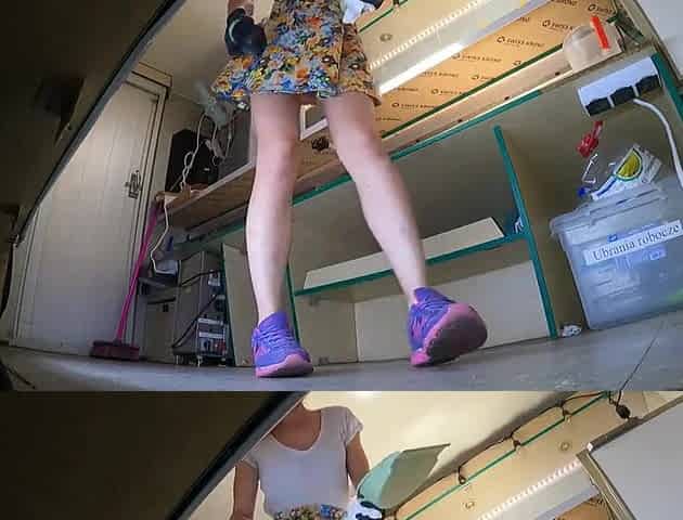 Super sexy girsl in transparent pants giving a unfathomable cleaning to my food truck