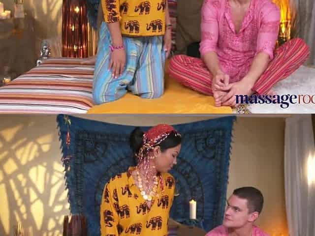 Massage Rooms Hawt Thai masseuse takes hard schlong in her pierced twat