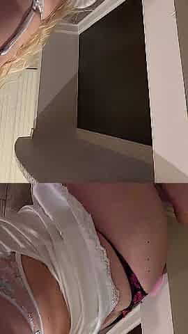 PLUMP BUTT TG in underware bangs her toy