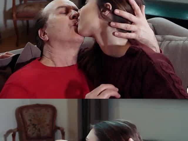 Fascinating teen gets drilled by grandpa