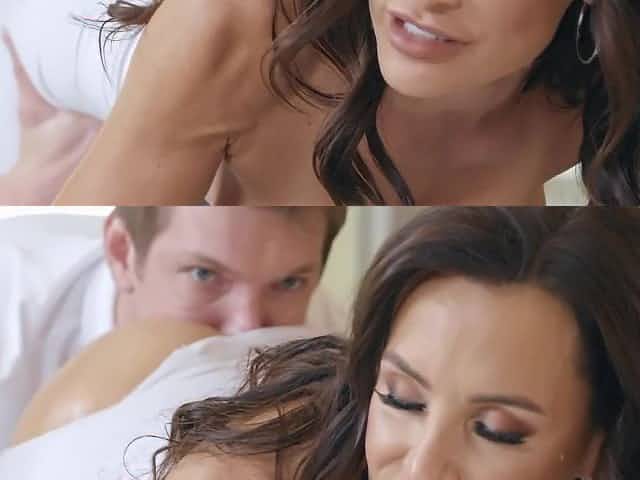 Young masseur bangs anal hole of bodacious mature woman in ripped leggings Lisa Ann
