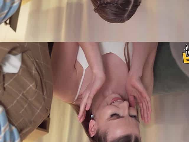 Arina Shy take two cocks in her mouth