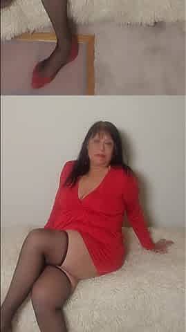 Wearing Cuban Thigh High Stockings and No Panty Exposing My Hairy Pussy