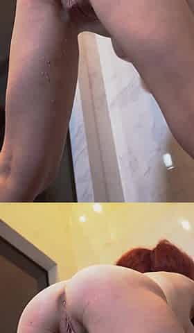 Spanked to Pee and Her First Golden Shower Ever