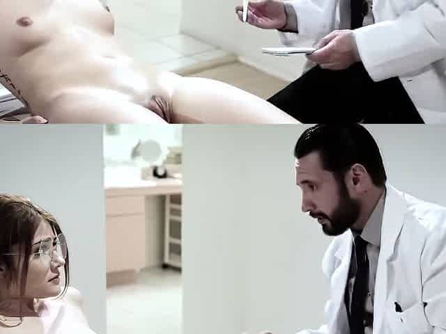 Hot Adria Rae At Doctors Office - Medical Sex With Young Brunette Teen 18+ In Eyeglasses