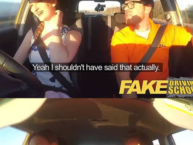 Fake Driving School Posh freaky redhead with ginger bush