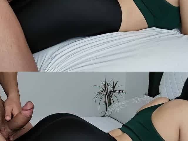 Outstanding Jizz flow on yoga panties glossy / Hot Booty CandyLuxxx