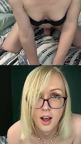 Golden-haired Large Wang Transgirl Bangs Doll and Cums Hard