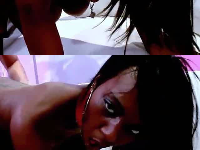 Charming ebony cutie screwed by a hairless boy