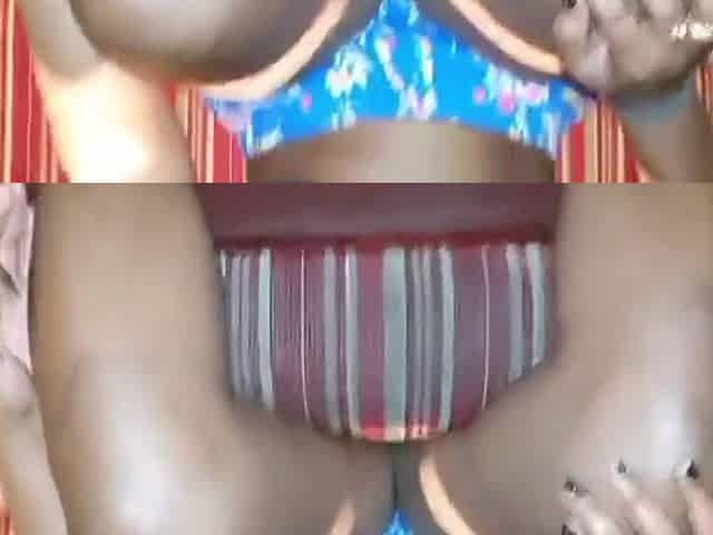 Teasing Sexy Ebony In A Pub Flashing Tits And Pussy Slip Thong Through Micro Shorts At Bartender