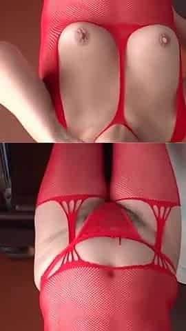 I Cum on Stepmom's Big Ass After Watching Her Masturbate and Finger Her Hairy Pussy