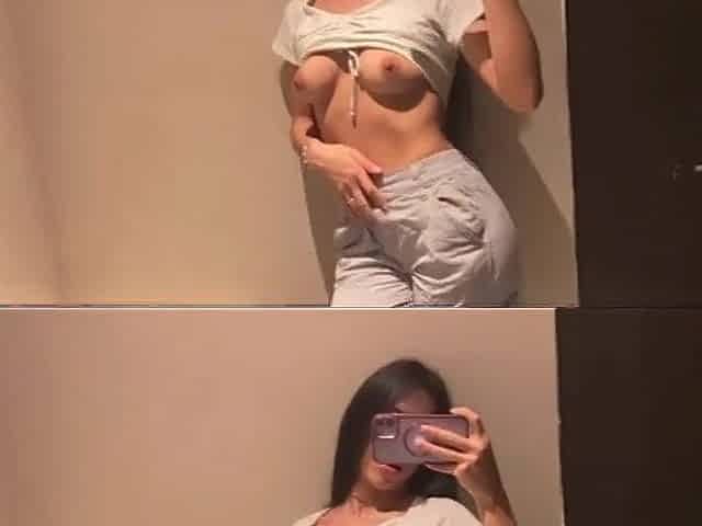 They caught me in the fitting room of the store doing Squirt and cumming everywhere