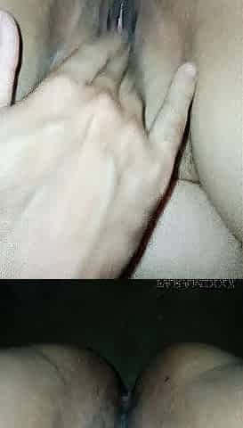 Spouse plays with my chubby cunt until I get my 1st squirt