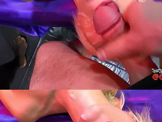 Blonde Teen 18+ Tight Asshole Loves Blowbang Bukkake