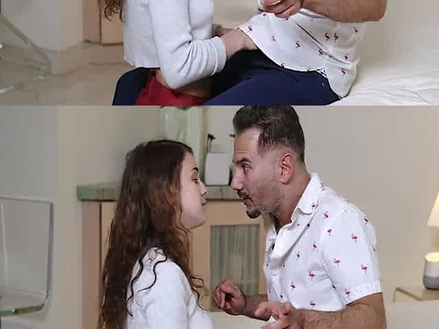 Cute Teen 18+ Sucks Her Stepdad For A Car