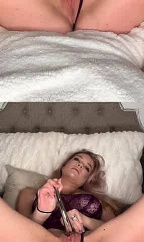 Puffy peach blondes solo toy action