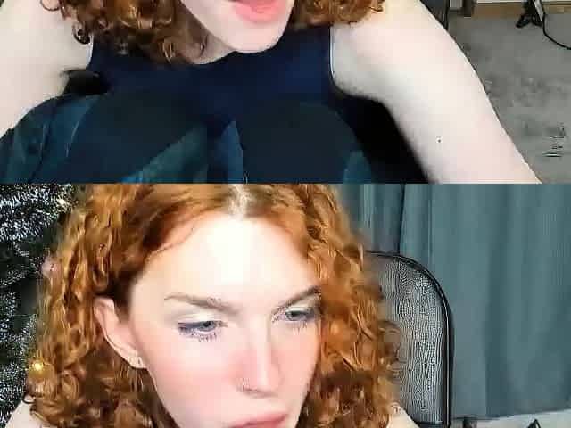 Pretty redhead webcam masturbation show