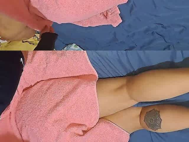Mother-in-law asks for aid massage suddenly becomes ???????? with son-in-law. It ends up inside her!
