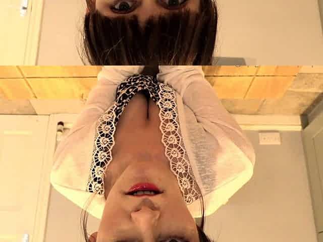 Cute curly brunette solo webcam masturbation