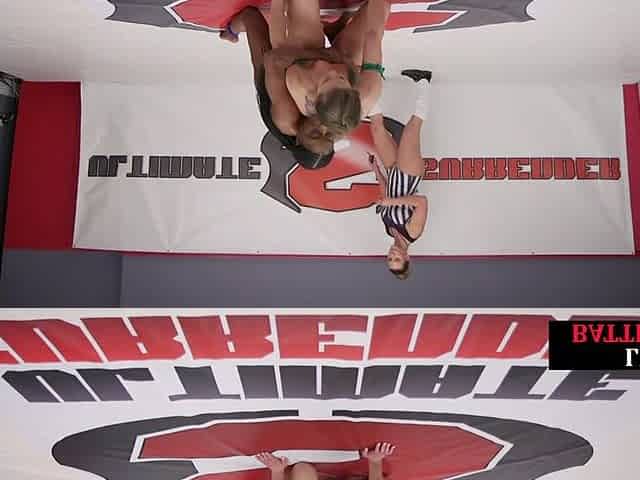 Ebony lez wrestler dominated by MILF