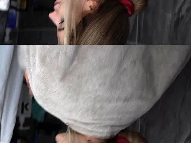 Tasty amateur blonde babe masturbating on web cam