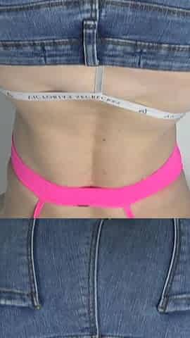 Thong in jeans