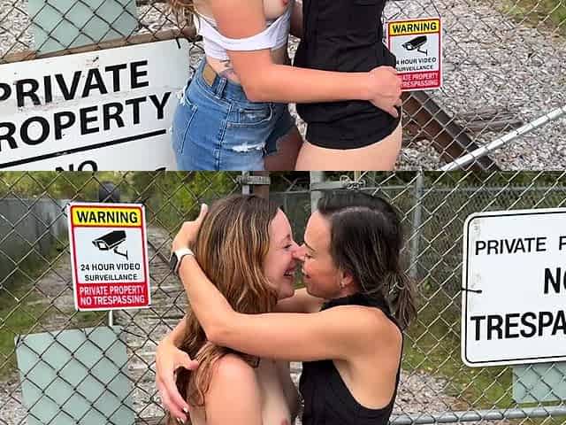 Nadia Foxx & Serenity Cox / Public double blowjob and huge