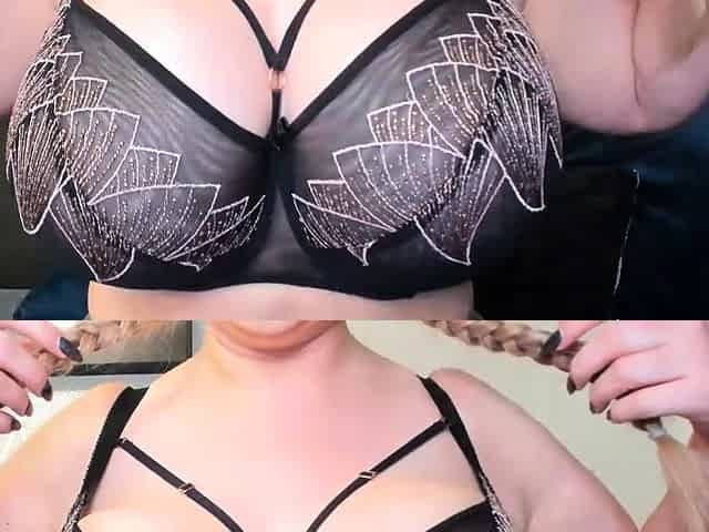 Hot babe with big boobs playing with her lactating boobs
