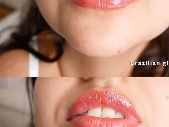 Brazilian girl Kissing and Sucking daddy