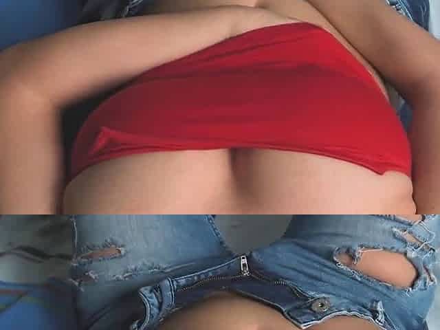 Big-Titted Latina's Morning Masturbation Webcam Show