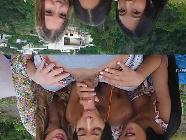 Three Gorgeous Babes Sucking, Fucking And Sharing Pov Cock