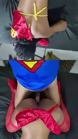 Banging the EBONY SUPERGIRL (anal-act of love)