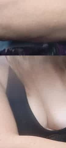 I hope this is the right one of me smoking a cigarette with tits out riding around