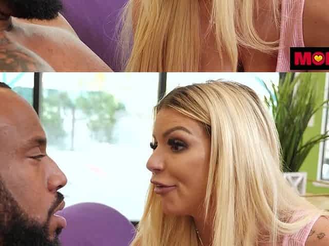 MOM4K Brooklyn Follow Doesn't Let Plump Ebony Rod Pull Out