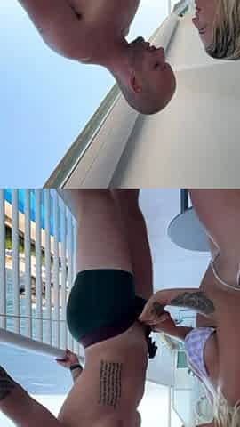 Real blonde amateur giving a POV blowjob