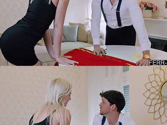 Sexually excited Blond Spoiled Nymph Uses Her Tailor to Satisfy Her Raunchy Hunger - Cla...