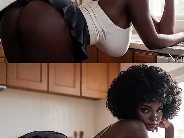 A hot Afro American woman was screwed by her neighbour [Ai]
