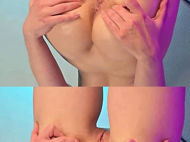 Wet pussy sounds cum inside close up