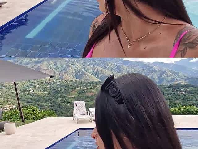 Salome Gil ends up having sex in the pool with a renowned Spanish professional photographer, XAVIphoto